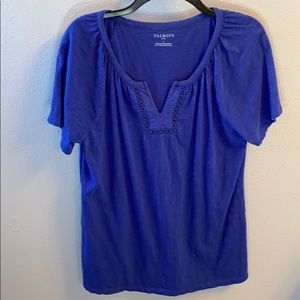 Talbots Blue Cotton Shirt size X.  Like new